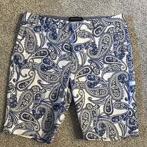 Banana Republic Blue and White Paisley  Shorts